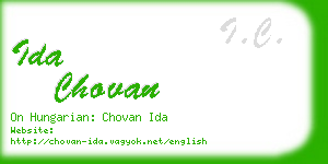 ida chovan business card